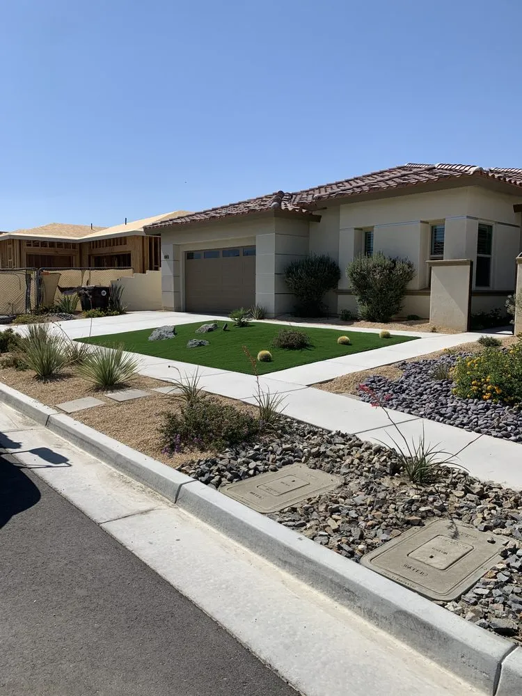 Affordable yard maintenance with custom design in North Palm Springs, CA by Oro Desert Spartan Tree & Landscape Turf Service