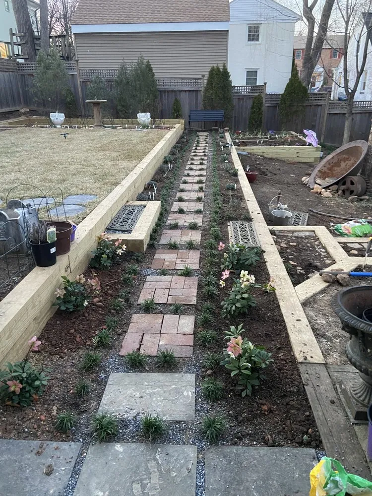 Custom landscape installation in Falls church, VA by Ortega’s Landscaping