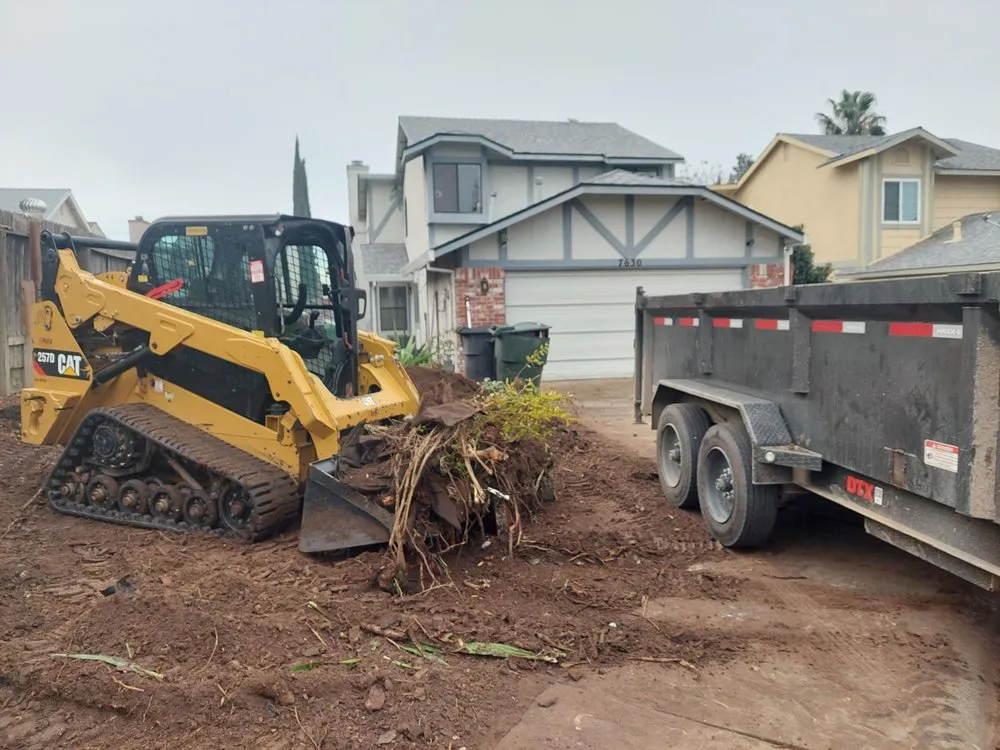 Expert landscape installation in Elk Grove, CA by Oscar Landscaping & Bobcat Service