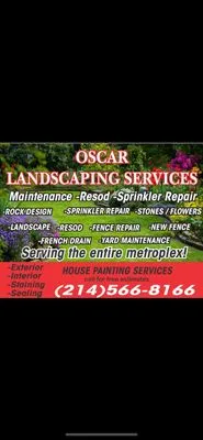 Oscar Landscaping Services Logo