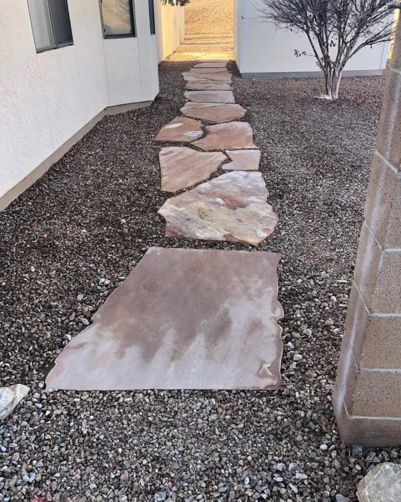 Custom landscape installation in Sierra Vista, AZ by Oscar Landscaping