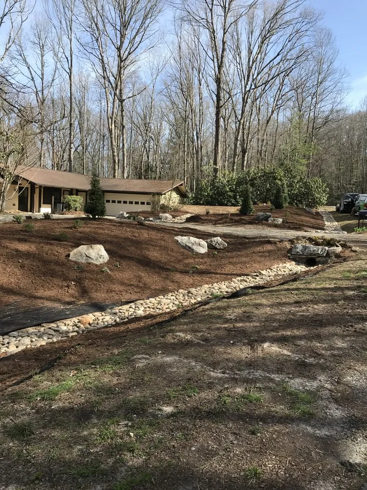 Custom landscape installation in Fletcher, NC - Osteen Lawn and Landscape