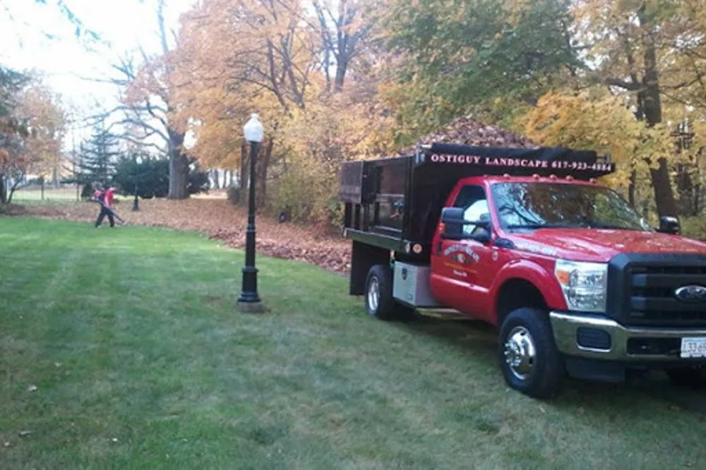 Professional outdoor landscaping in Bedford, MA by Ostiguy Landscape