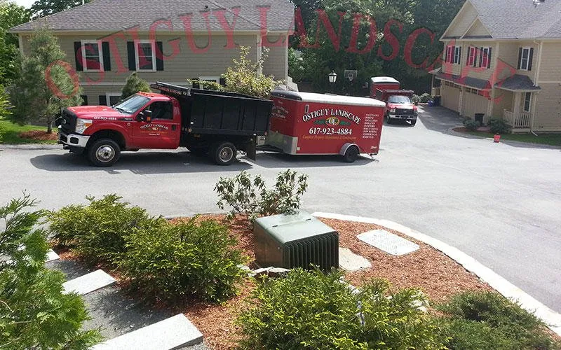 Professional garden landscaping in Bedford, MA by Ostiguy Landscape