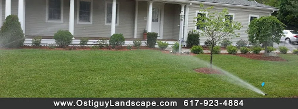 Custom yard maintenance for beautiful yards in Bedford, MA by Ostiguy Landscape