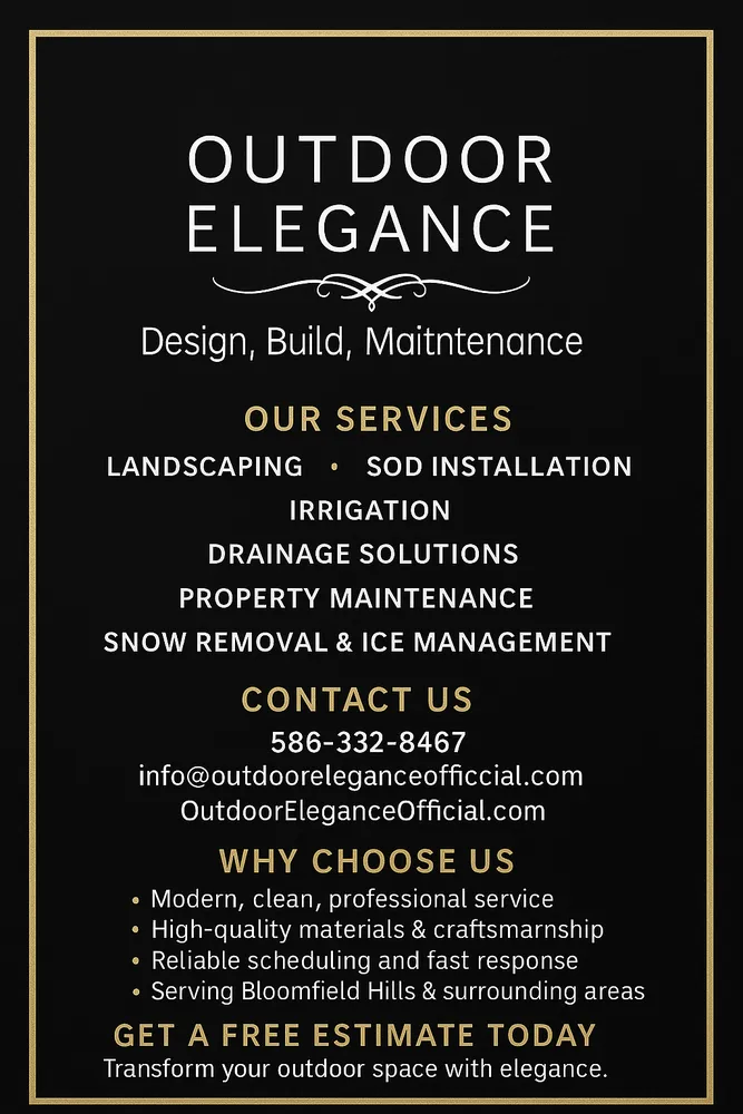 Top-rated landscape installation for residential properties in Bloomfield Hills, MI by Outdoor Elegance