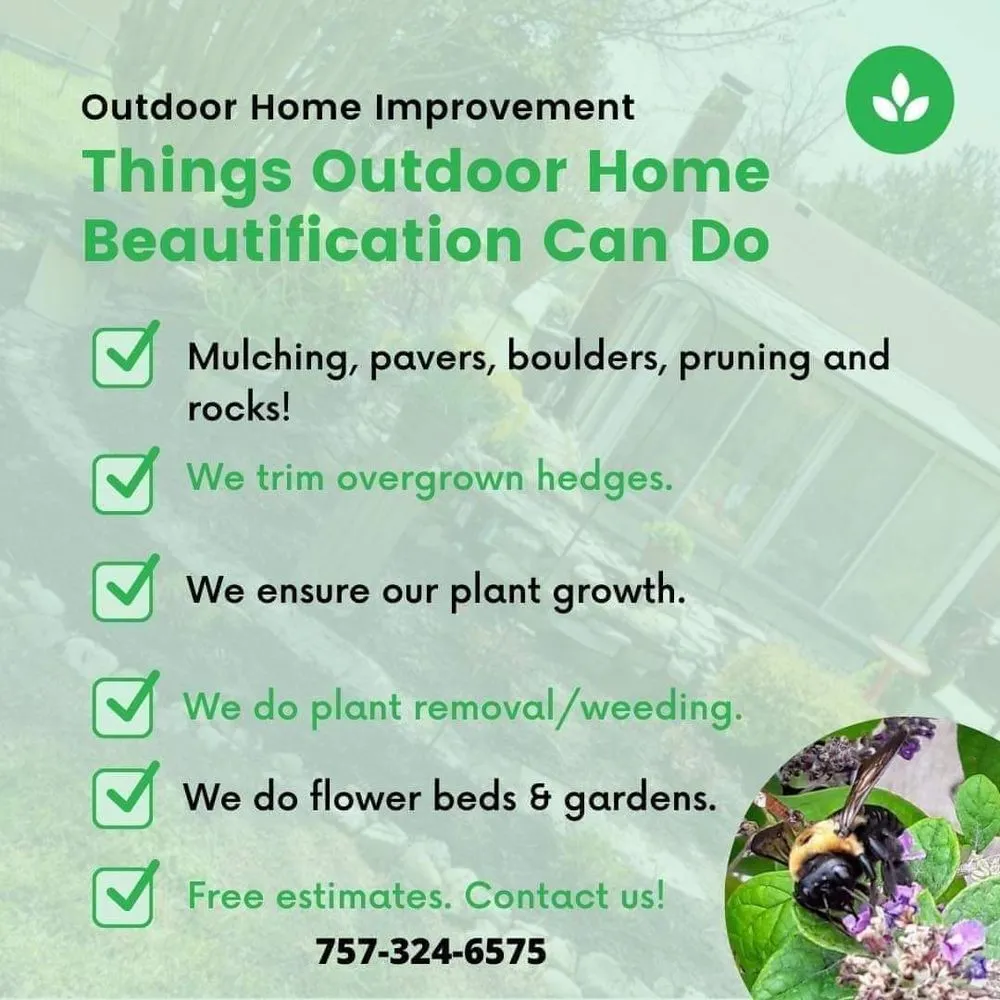 Custom yard maintenance in Suffolk, VA by Outdoor Home Beautification