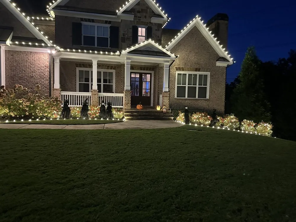 Trusted lawn mowing service with custom design in Acworth, GA by Outdoor Illuminations
