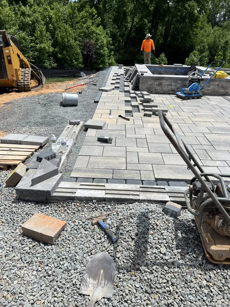 Custom outdoor landscaping for year-round maintenance in Indian Trail, NC by Outdoor Influence Design and Build