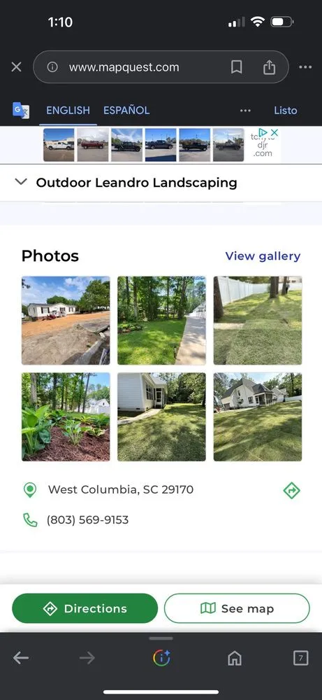 Trusted lawn care service in West Columbia, SC by Outdoor Leandro Landscaping