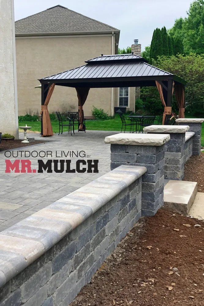 Local garden landscaping with custom design in Columbus, OH by Outdoor Living By Mr Mulch
