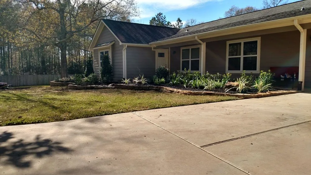 Custom landscape design in Magnolia, TX by Outdoor Perfection Landscaping