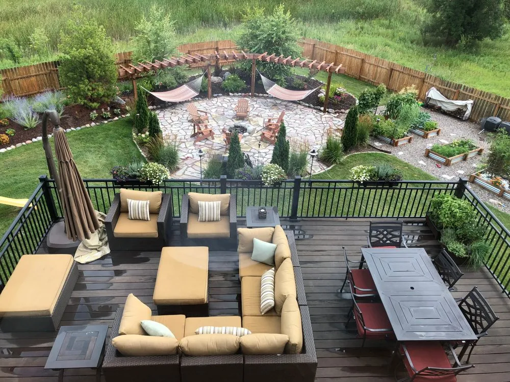 Custom garden landscaping in Blue Springs, MO by Outdoor Sector