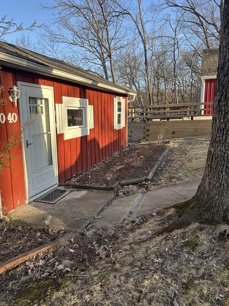 Custom landscape installation in Knoxville, IL by Outdoor services