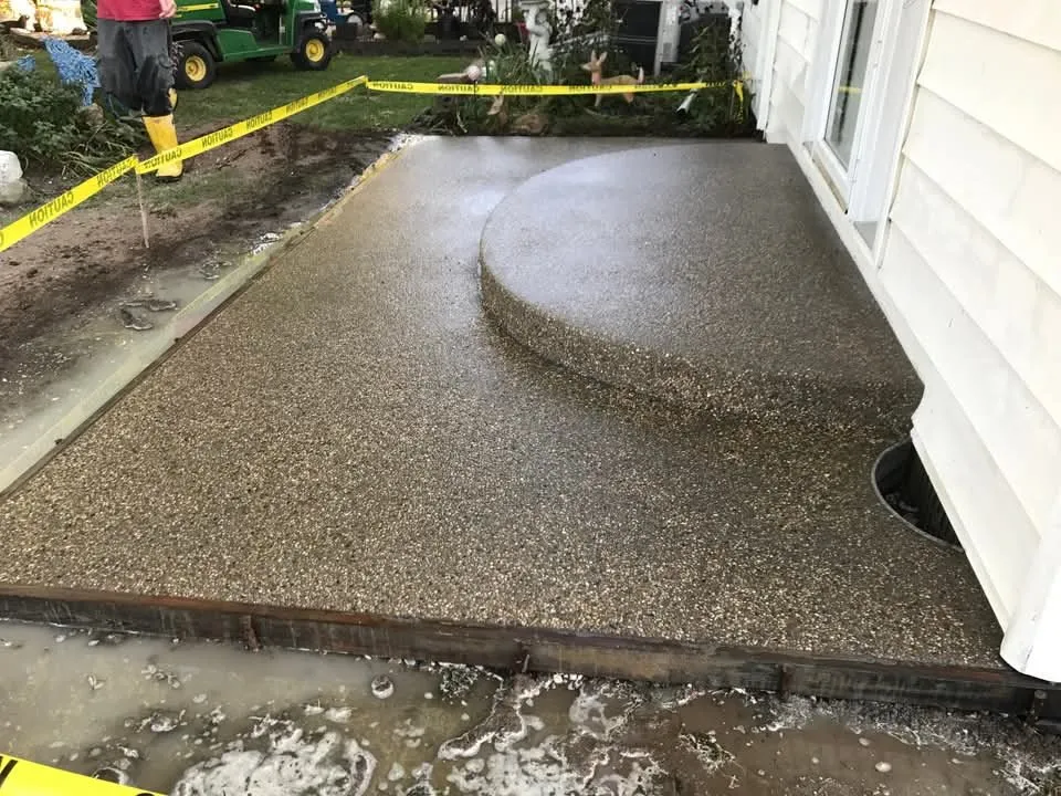 Custom residential landscaping in Knoxville, IL by Outdoor services