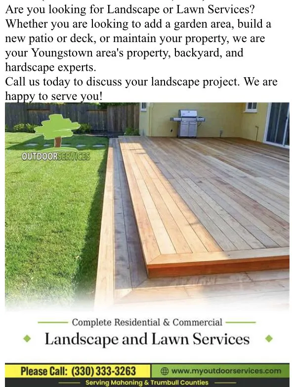 Custom residential landscaping for beautiful yards in Liberty, OH by Outdoor Services