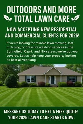 Outdoors and More Total Lawn Care Logo