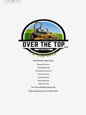 Over the Top Lawncare Logo