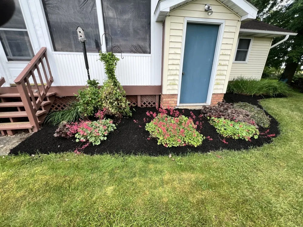 Affordable garden landscaping in Dorset, OH by Over the Top Professional Lawn Care