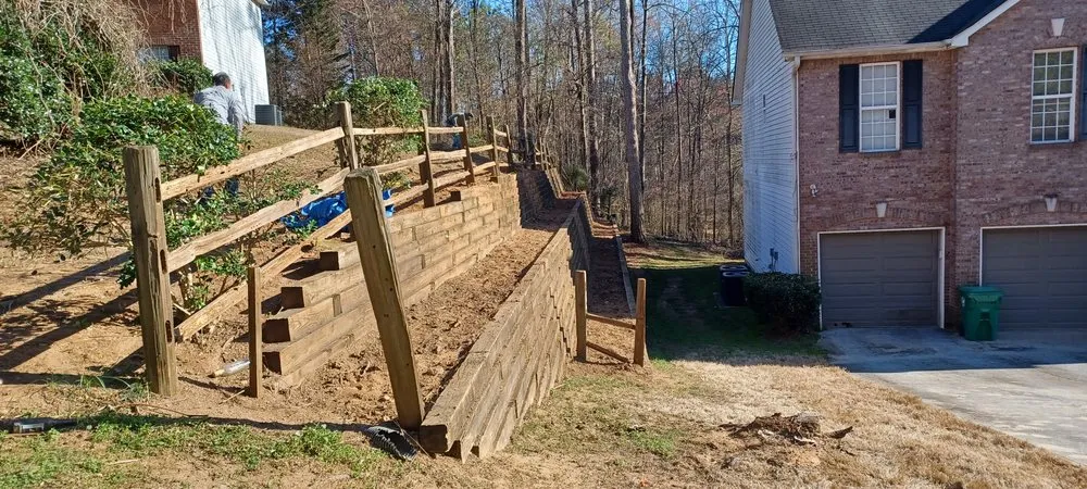 Affordable lawn mowing service with custom design in Norcross, GA by Overgrown Backyards