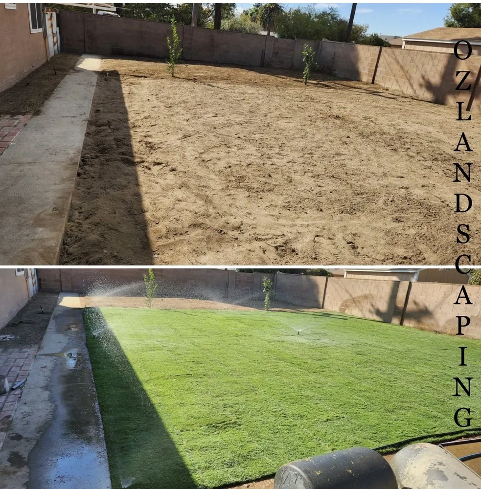 Custom landscape installation for residential properties in Fresno, CA by Oz Landscaping