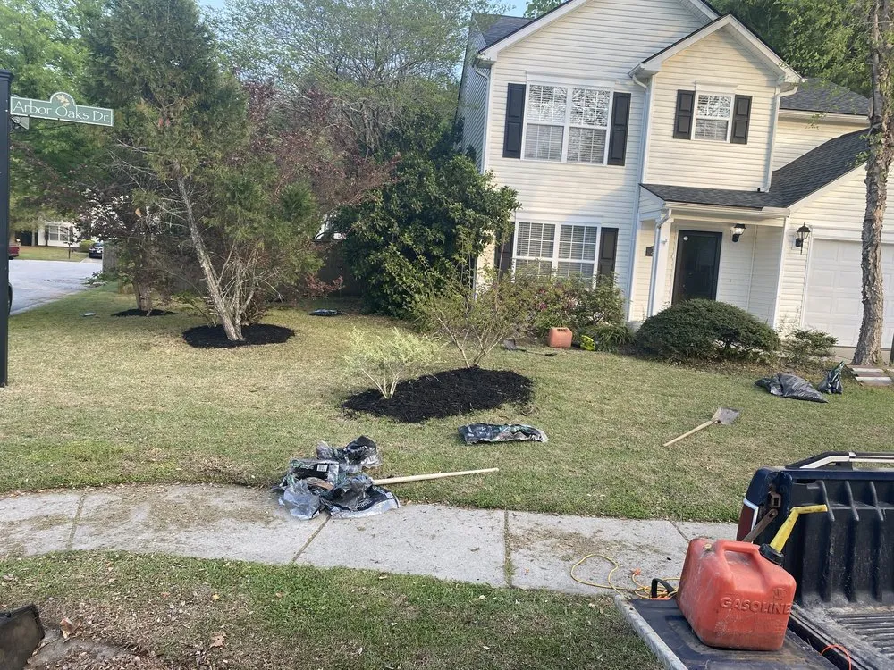 Affordable yard cleanup service with custom design in Summerville, SC by P and J mowing and moving