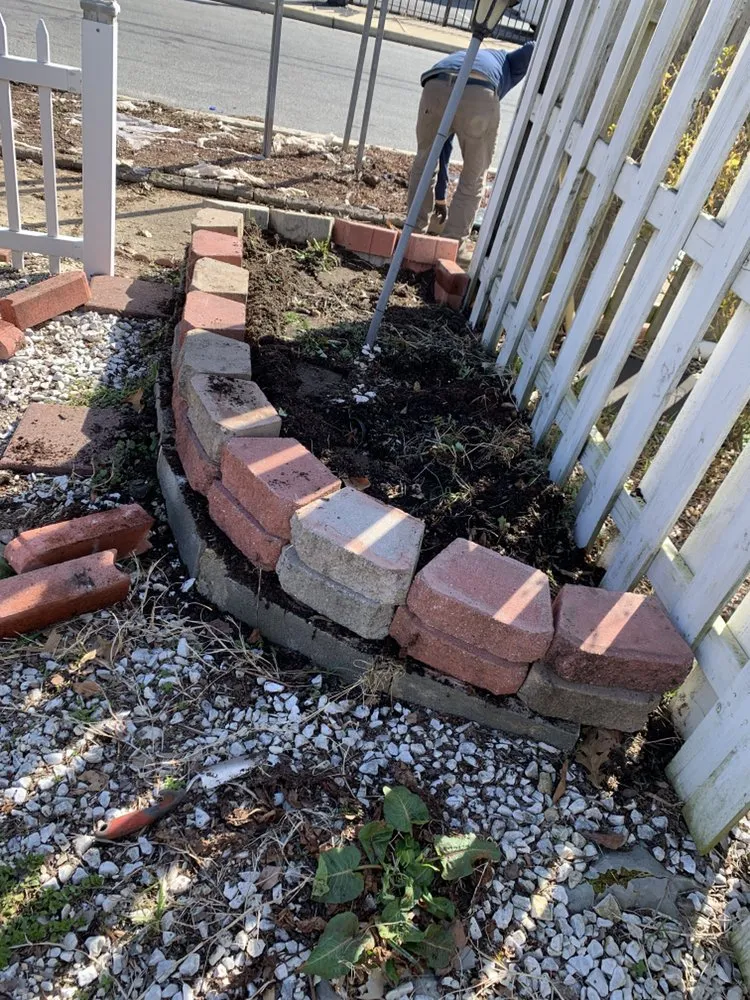 Custom residential landscaping with custom design in Jessup, MD by P e s Landscaping and construction