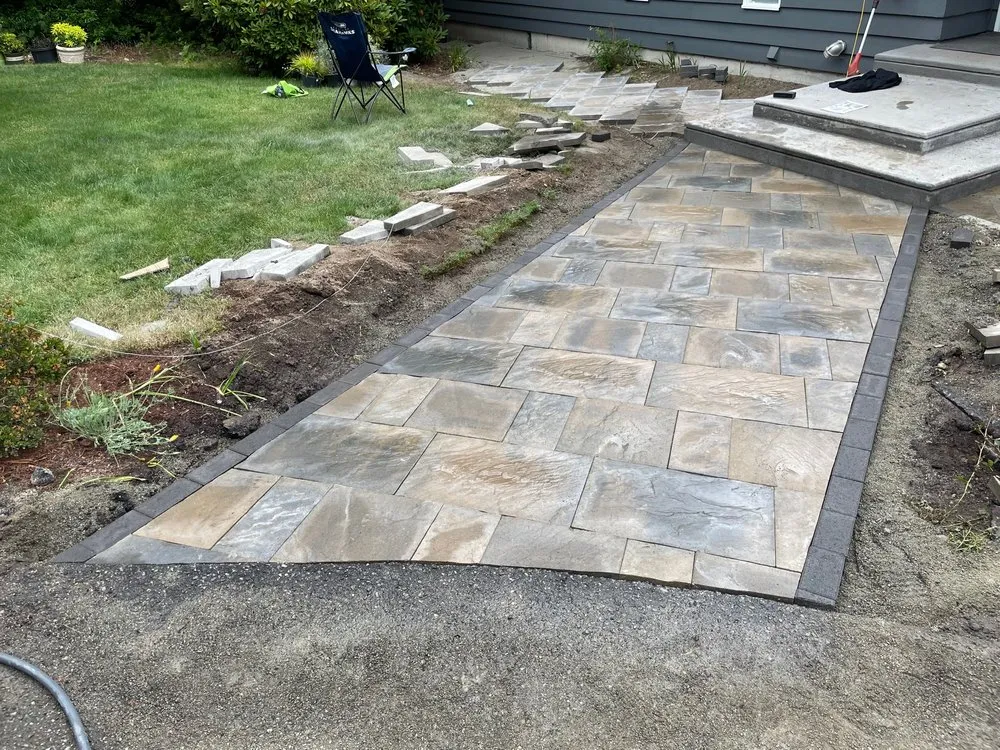 Custom outdoor landscaping in Suquamish, WA by Pac West Hauling and Excavation