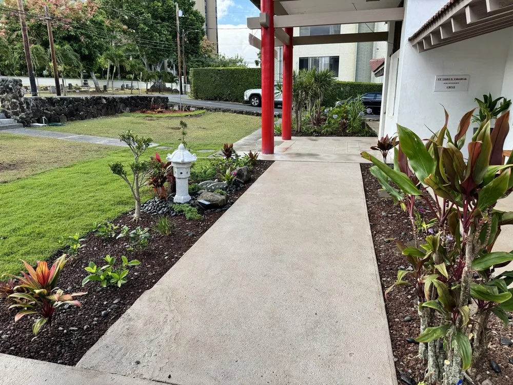 Local landscape installation in Haleiwa, HI by Pacific Coastline Landscape Design