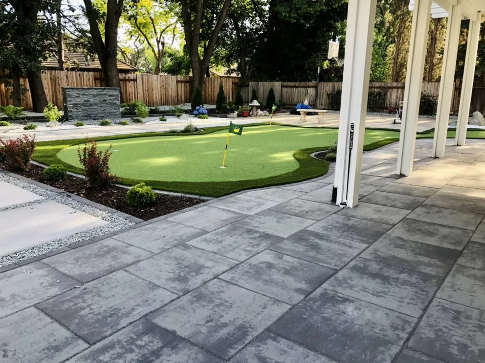 Custom landscape installation for outdoor upgrades in Woodland, CA by Pacific Stone Landscapes