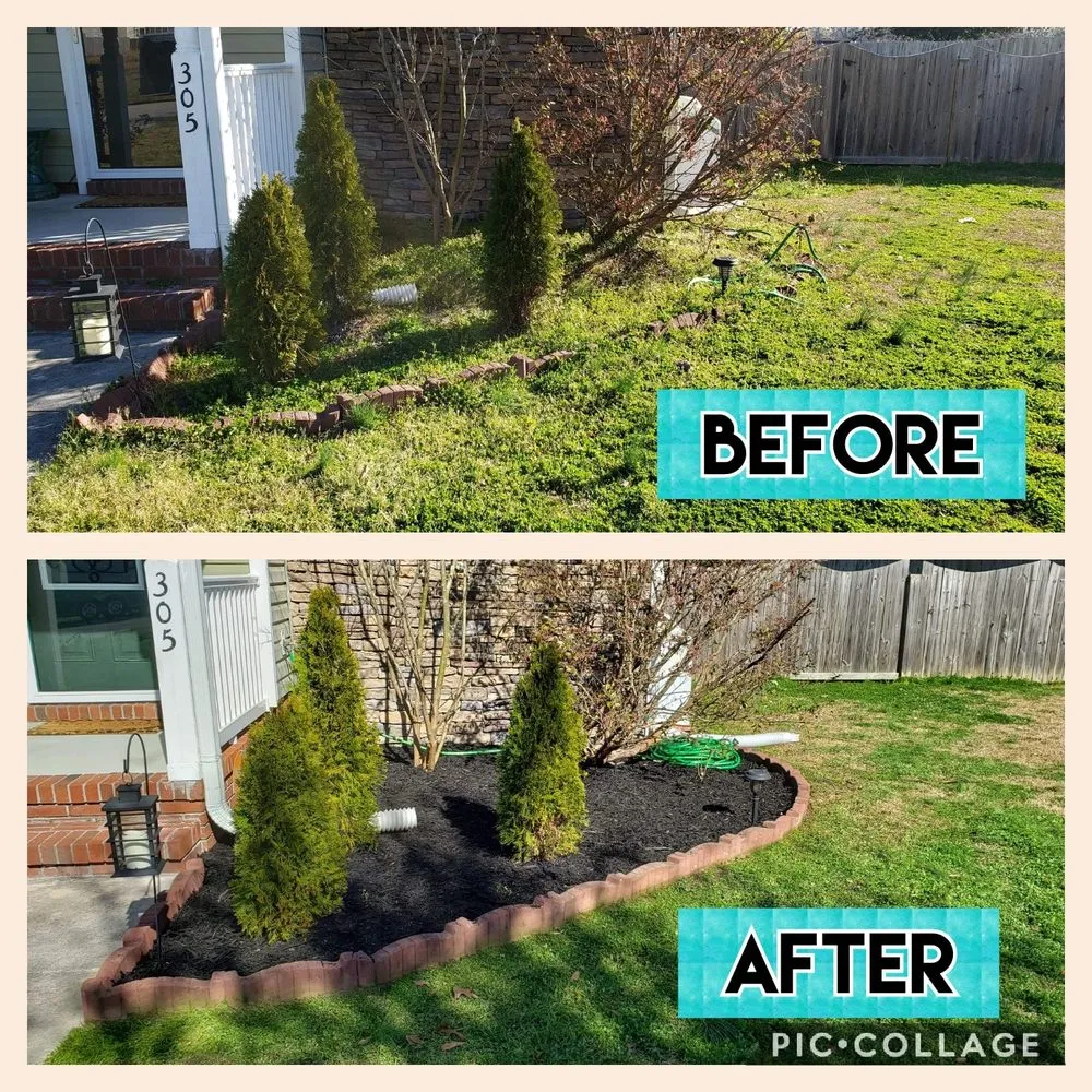 Top-rated landscaping services for homes in Jacksonville, NC by Pain In The Grass Lawn Service