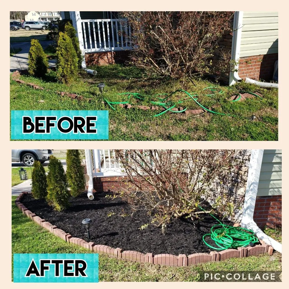 Professional landscaping services with custom design in Jacksonville, NC by Pain In The Grass Lawn Service