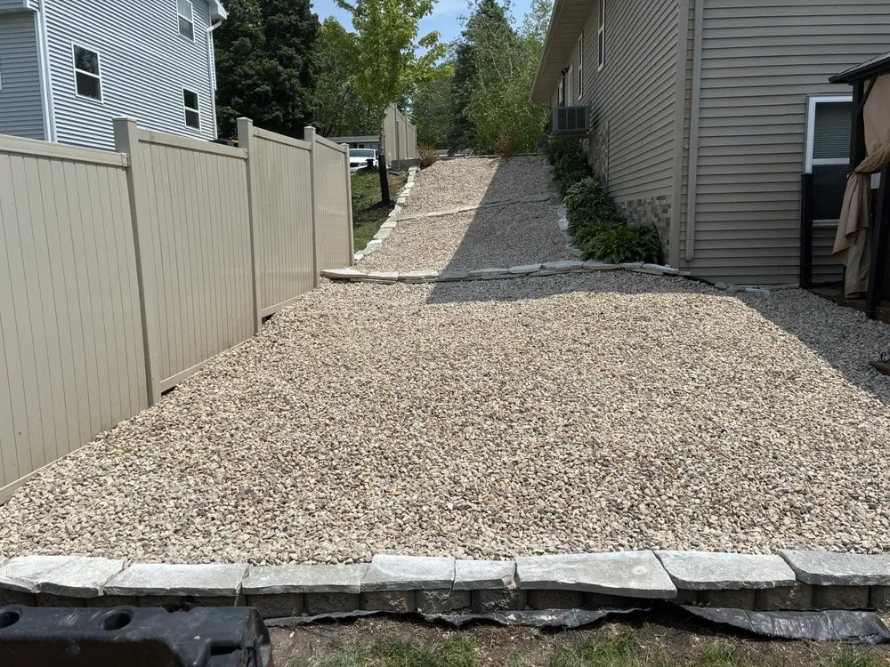 Affordable landscape installation in Oshkosh, WI by Painters Lawn and Landscape