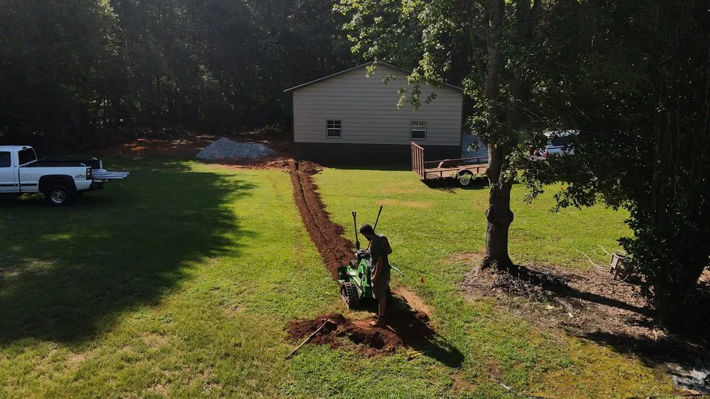 Professional yard cleanup service with custom design across Pickens, SC - Palm Groundworks