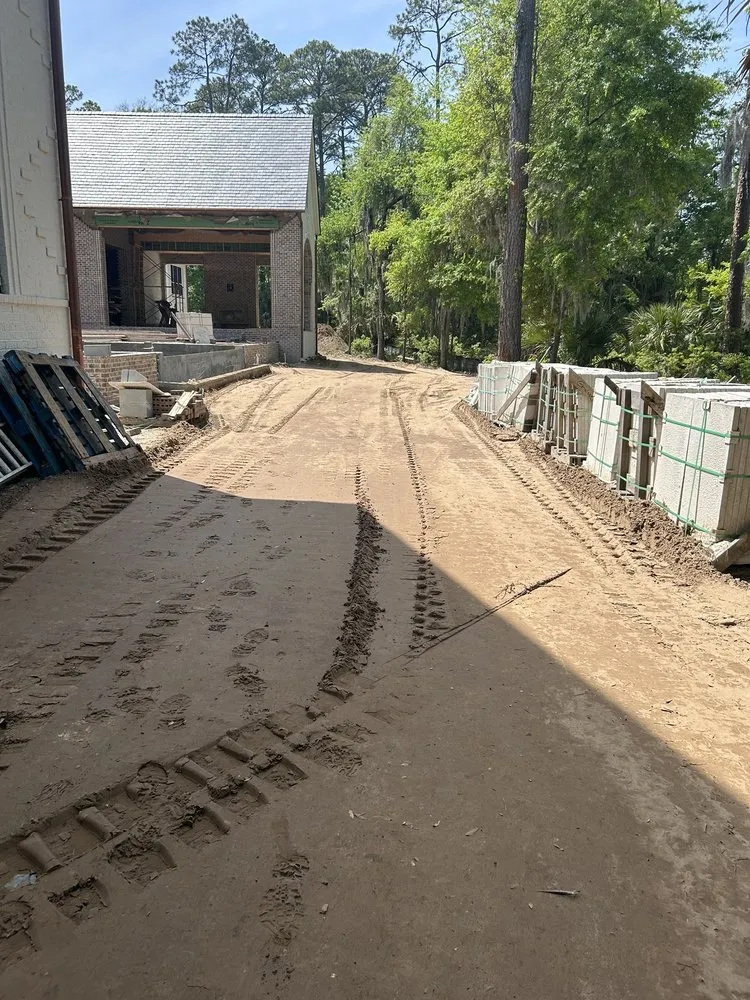 Affordable residential landscaping with custom design in Okatie, SC by Palmetto Dirt And Demolition