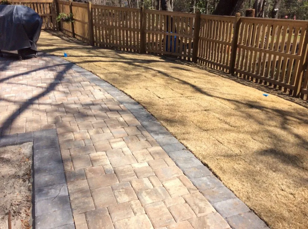 Local landscape installation with custom design in Summerville, SC by Palmetto Landscaping and Design