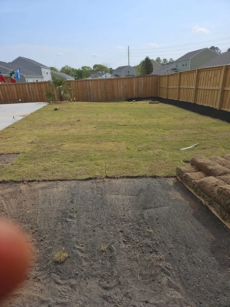 Custom garden landscaping in Aiken, SC by Palmetto Sod & Irrigation