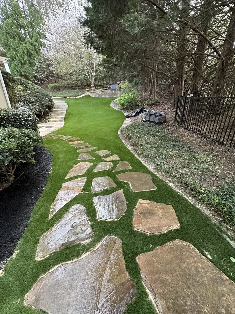 Top-rated garden landscaping with custom design in Murrells Inlet, SC by Palmetto Synthetic Lawn