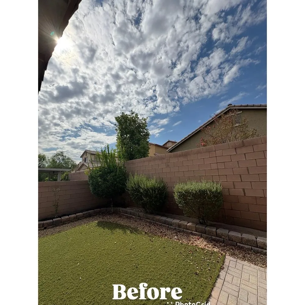 Custom outdoor landscaping in Las Vegas, NV by Palms Plus Services