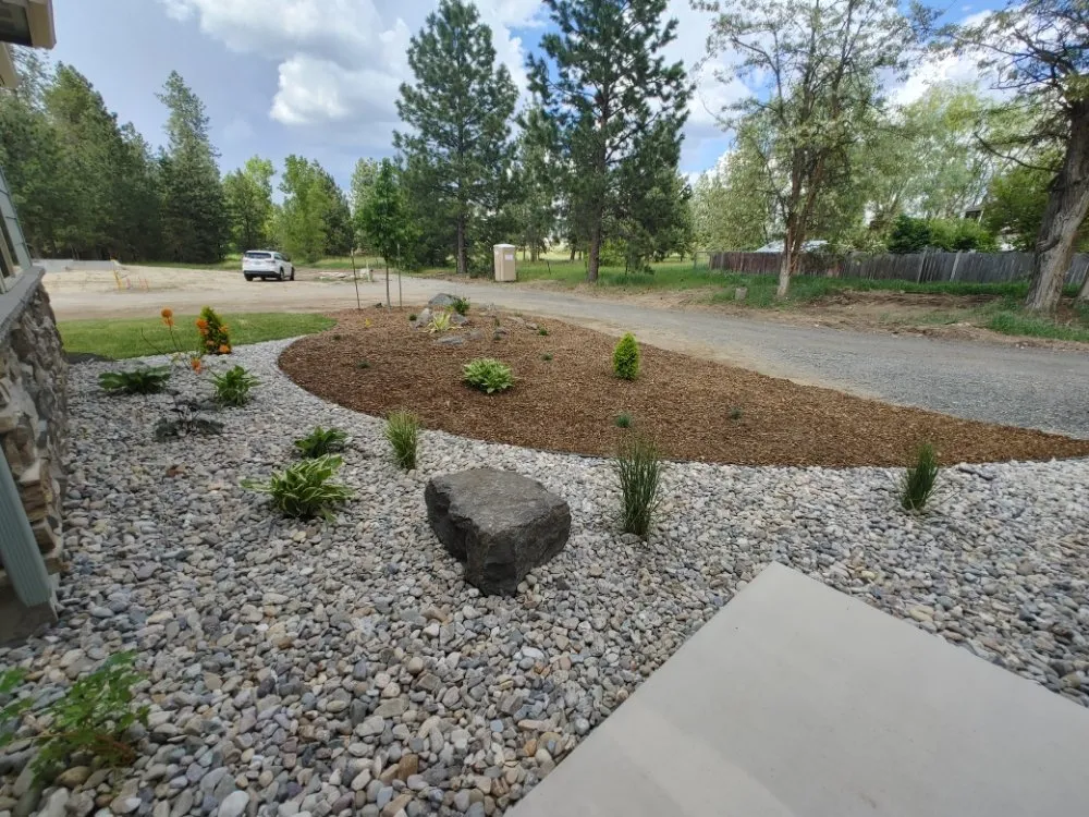 Custom garden landscaping in Deer Park, WA by Palms Tree Service & Landscaping