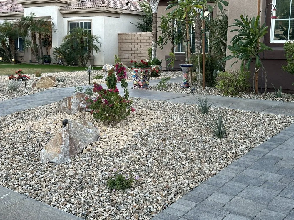 Affordable residential landscaping in Indio, CA by Paloma’s Water and Dirt Construction