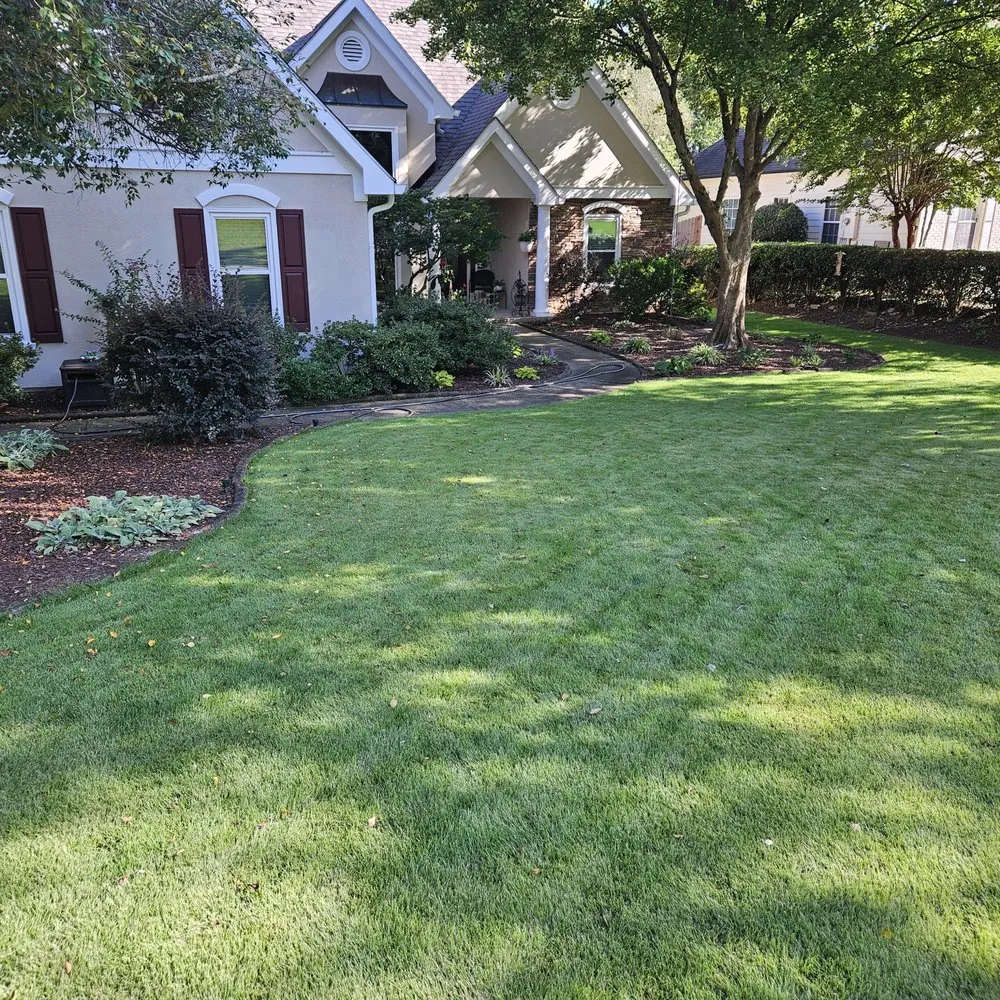 Custom lawn mowing service with custom design across Cumming, GA - Pannone's Lawn Pros & Landscaping