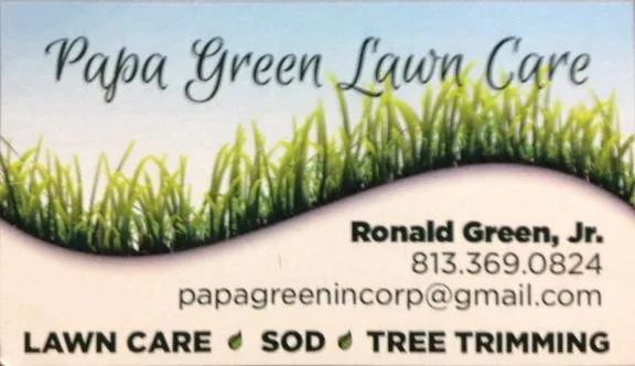 Papa Greens Lawn Care Logo