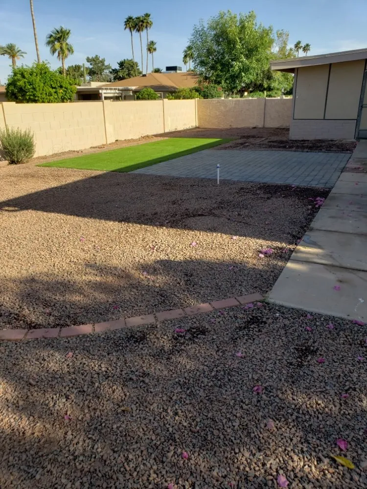Custom landscape installation in Chandler, AZ by Paradise Landscape & Irrigation