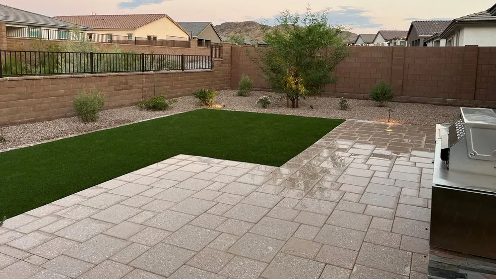 Custom landscape installation for outdoor upgrades in Glendale, AZ by Paradise Landscape Creations
