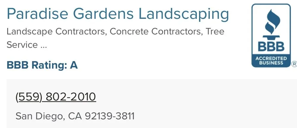 Trusted lawn mowing service in San Diego, CA by Paradise Landscaping & Construction