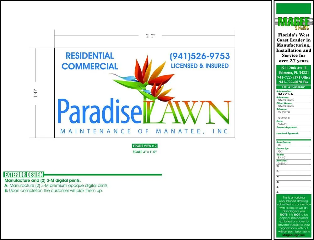 Reliable yard maintenance in Palmetto, FL by Paradise Lawn Maintenance of Manatee