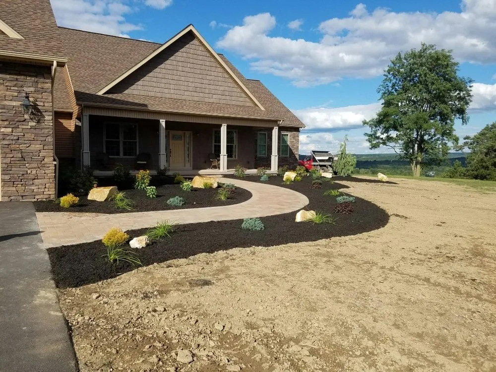 Custom outdoor landscaping in Mahaffey, PA by Paradise Lawns & Landscaping