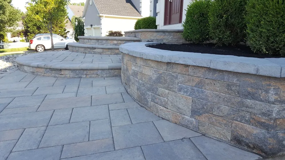 Local landscape installation in Medford, NJ by Paradise Pavers Pond Landscaping