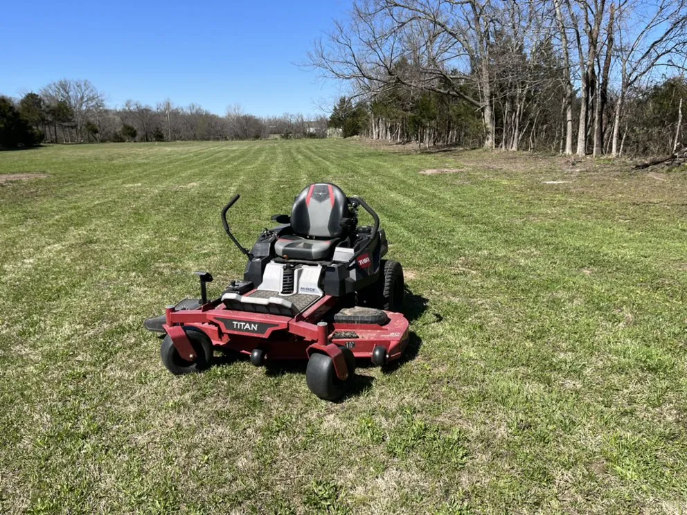 Custom lawn mowing service with custom design in Bristow, OK by Parricks Lawn Service